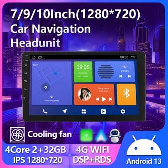 BOSSCAR 2DIN Android 13 7/9/10 Inch Car Radio Android Auto Carplay Car Stereo Multimedia Player Universal WIFI GPS Autoradio Car Smart System