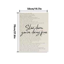 1幅极简主义字体帆布墙画，维也纳歌词语录印刷品，励志文字海报，包含“慢下来，你做得很好”的字样，中性美学家居装饰，现代房间装饰，客厅墙面装饰，卧室装饰，北欧艺术风格，适用于办公室或咖啡馆 - 彩色 - 查看 5