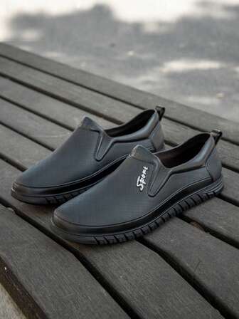 Men's Waterproof Low-Top Rainboots, Fashionable Adult Short Rubber Boots, Non-Slip & Durable For Outdoor/Kitchen Work