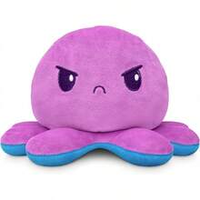 Teeturtle Twisted Cryptids Mothman Reversible Plushie 4" - Cute Kawaii Soft Stuffed Animal - Bạch tuộc xanh và tím - Xem 3