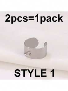 2Pcs/Lot 8mm 10mm 15mm Stainless Steel U Shape Blank Rings With Jump Ring Adjustable Open Rings Setting Base For Jewelry Making Accessories - Ring Base - View 13
