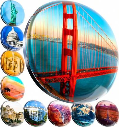 Imanes de Vidrio Súper Lindos – Conjunto Decorativo Multipack con Fuerte Agarre – para Refrigerador, Casilleros, Fotos y Notas