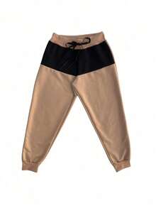 Set Of 4 Two-Tone Fleece Pants For Children, Unisex, Girls And Boys, For Winter - 灰色 - 查看 7