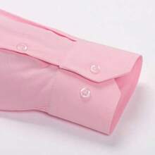 Men's Long-Sleeved Shirt, All Slim Fit Type, Luxury Premium - 淺粉色 - 查看 3