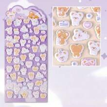 ملصقات رغوية ثلاثية الأبعاد بشكل حيوانات كرتونية للأطفال، ملصقات ديكور حيوانات كرتونية جميلة، ملصقات فقاعات بشكل قلب، مصنوعة من الإسفنج والمواد البلاستيكية. متوفرة بأنماط مختلفة، مناسبة للاستخدام في كتب الملصقات والأجهزة المحمولة والهدايا وكديكور لأغلفة الهواتف ذات الموضوع الكرتوني.