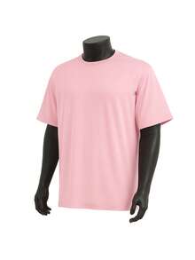 Playera lisa estampada en la espalda - Rosa - Ver 4