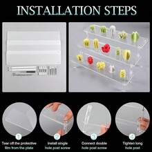 Acrylic Display Stand Clear Perspex Retail Shop Tier Nail Varnish Riser - Transparent - View 3
