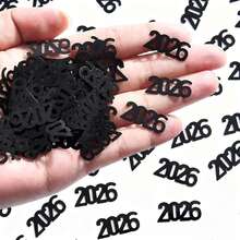 15克 2026毕业季彩纸屑 优雅黑金银三色彩纸屑 营造欢乐派对氛围 节日装饰 - 彩色 - 查看 9
