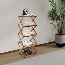 Rastrelliere per scarpe pieghevoli - Marrone - Visualizzare 3