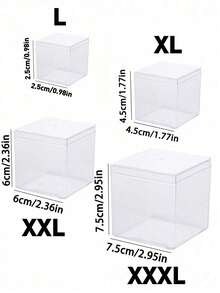 Hộp nhựa vuông trong suốt có nắp đậy và đáy, chất liệu acrylic, thích hợp để đựng trang sức, mỹ phẩm, tượng nhỏ, cũng có thể dùng làm hộp kẹo cưới. Lý tưởng để đựng đồ nhỏ, trưng bày trang sức, triển lãm tượng nhỏ, lựa chọn hoàn hảo cho những người đam mê thủ công mỹ nghệ, chủ cửa hàng trang sức và người sưu tầm tượng nhỏ. - Nhiều màu - Xem 9