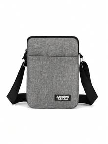 Large Capacity Fashion Men's One Shoulder Diagonal Messenger Bag, Multi-Functional Adjustable Strap Zipper Closure, Multi-Compartment Practical Storage Men's Bag Festival