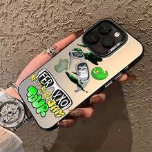 Fundas para Teléfono Rapper Adecuadas para 16 15 14 13 12 Pro X XR XSMAX 8 Plus con Cubierta Trasera Mate Anticaída17  17promax - Negro - Ver 1