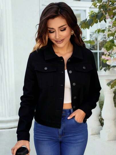 Chamarra mezclilla dama mujer femenina casual oficina trabajo juvenil moderna sexy trendy chic original surprise jeans