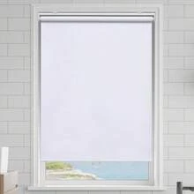 Cordless Roller Shades Blackout Blinds For Windows Room Darkening Rolled Up Shades With Spring System UV Protection Window Shades Door Blinds For Home And Office 23" W X 72" H White