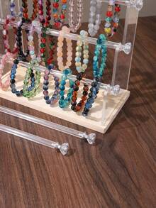 1 pieza Organizador de joyería y accesorios para el cabello multifuncional de acrílico, estante de almacenamiento para pulseras, collares y diademas para el tocador del dormitorio, regalo perfecto para la familia, amigos y compañeros de clase