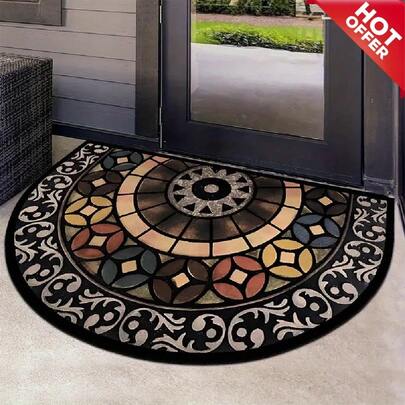 Ein mehrfarbiger, modern-minimalistischer Teppich mit personalisierten geometrischen Mustern, der einen zeitgenössischen und retroaktiven Stil verkörpert und verschiedene Einrichtungsstile perfekt ergänzt. Gefertigt aus hochdichten Materialien mit rutschfesten Partikeln auf der Unterseite, um die Reibung zu erhöhen.