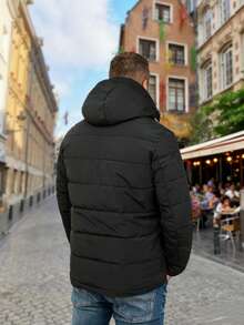 Chaqueta gruesa de invierno para hombre - Negro - Ver 4