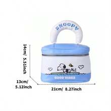 Miniso Snoopy Ocean Diary Series Handheld Makeup Bag, Scratch-Resistant Nylon Material, Wide Handheld Strap Pressure-Relief Design, Snoopy 3D Print, Preferred For Gifting & Personal Use (1 PC) - Multicolor - View 4