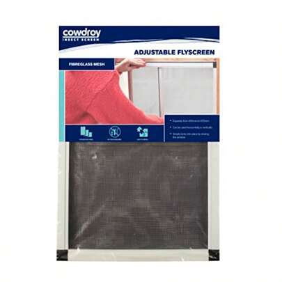 Cowdroy Window Adjustable Flyscreen 485 X 925 Mm Black