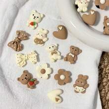 6/12pcs Cute Shoe Decorations Set, Includes Bear, Rabbit, Heart, Bow, Floral Patterns - Soft Color Tones (Beige, Brown, Pink, White) - For Shoes, Boots, Jewelry, Bags, Hats - DIY Shoe Decor - Birthday, Wedding, Valentine's Day, Easter Party Decor - ABS Material - Perfect Shoe Accessory & Gift Idea - Adorable Animal & Floral Designs To Inspire Creativity,Shoe,Spring Summer Picks,Brides Maid Gifts,Room,Bedroom Decor,Beach,Travel,For Men,For Women,Vacation,Women's Day,Travel Essentials,Wedding Favours,Y2k,Bedroom,Car Accessories Women,Kitchen Deccor - Multicolor - View 3