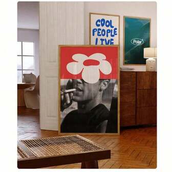 1pc Wall Art Aesthetic Poster For Room Wall Art, Aesthetic Art Print Design, For Bedroom Or Kitchen Posters-For Home Decor Enthusiasts - Room Decoration Decor For Home Gifts, Living Room, Bathroom, Bedroom,Kitchen (No Frame)