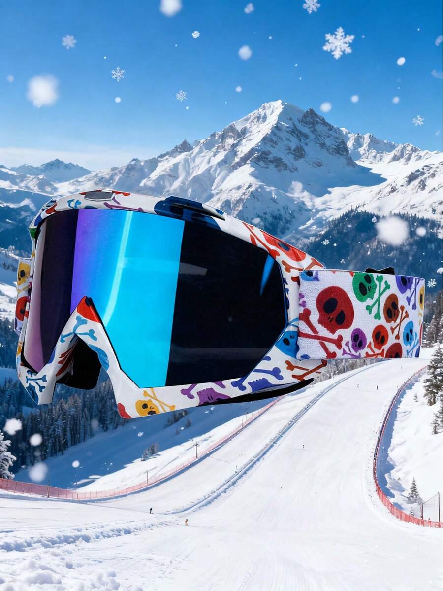 Over Glasses Snow/Snowboard Goggles Anti Fog 100% UV Protection Snowboarding, Motorcycle, ATV, Riding, Ski, Windproof Racing Glasses - A - 查看 1