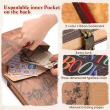 Our Adventure Book Scrapbook Travel Diary Photo Book 146 Page 19.5x7.7inch DIY Photo Album, Retro Vintage Souvenirs, Kraft Paper Journal Scrap Book Kit For  Couples Travel Memory Wedding Anniversary Travel Writing Gift Baby & Friend Gifts, Heartfelt Present  Friend Birthday Gift Valentine's Day Gift - Chocolate Brown - View 7