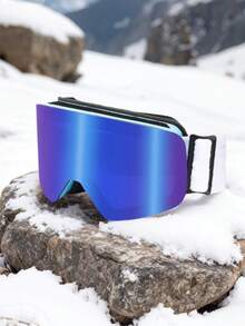 Gafas de esquí con lente desmontable de 2 capas, unisex, anti-viento y antivaho, adecuadas para tabla individual/doble, esquí, montañismo, con acolchado de espuma cómodo - Multicolor - Ver 4