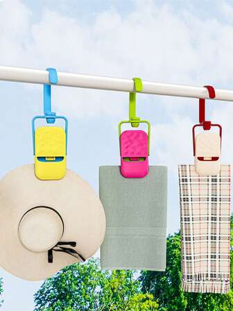 3 piezas de pinzas multiusos de gran tamaño, con goma suave y sin marcas, resistentes al viento y duraderas para colgar ropa, sombreros, ropa de lavandería, ropa interior, calcetines, camisas, trajes, bufandas, corbatas, versátiles pinzas de secado de ropa