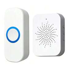 无线USB门铃，防水迎宾铃，智能门铃，内置20首智能铃声，带报警功能，安装简便，无需布线，USB接口/CR2032电池供电，门铃铃声套装，家用门铃，办公门铃 - 彩色 - 查看 11