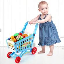Kids Easy To Assemble Shopping Cart Playset - Blue - View 6