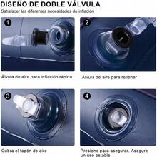 Car Inflatable BedMOYAC Colchón de Aire Inflable Individuales Cama de Aire con Parches de Reparación 191x99x22cm Bomba se Vende por Separado Duradero Resistente para Hogar Viajes y CampingCar Inflatable Bed - PrpuraoscuroAzuloscuro - Ver 5