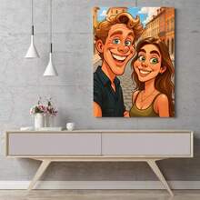 Tranh hoạt hình cá nhân hóa, phong cách hài hước phóng đại, có khung hoặc không khung, ghi lại những nụ cười ấm áp! Biến ảnh thành tranh hoạt hình, tạo điểm nhấn trang trí nhà cửa, lựa chọn quà tặng Giáng sinh lãng mạn, quà tặng Ngày Valentine, quà tặng sáng tạo cho các cặp đôi, gia đình, bạn bè, tranh chân dung gia đình tùy chỉnh, ảnh cặp đôi, mang đến niềm hạnh phúc với không khí cổ tích, trang trí phòng khách. - Nhiều màu - Xem 5