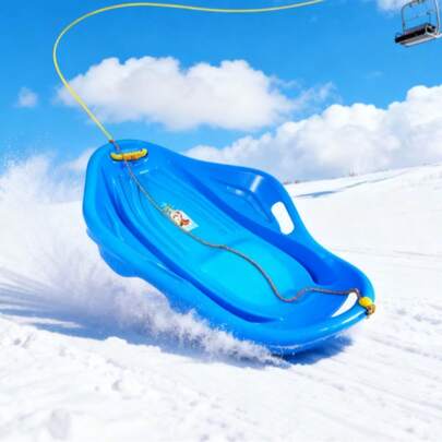 Trineo de invierno para exteriores de 70*49cm - Color aleatorio enviado. Herramienta de deslizamiento de esquí y en la nieve.