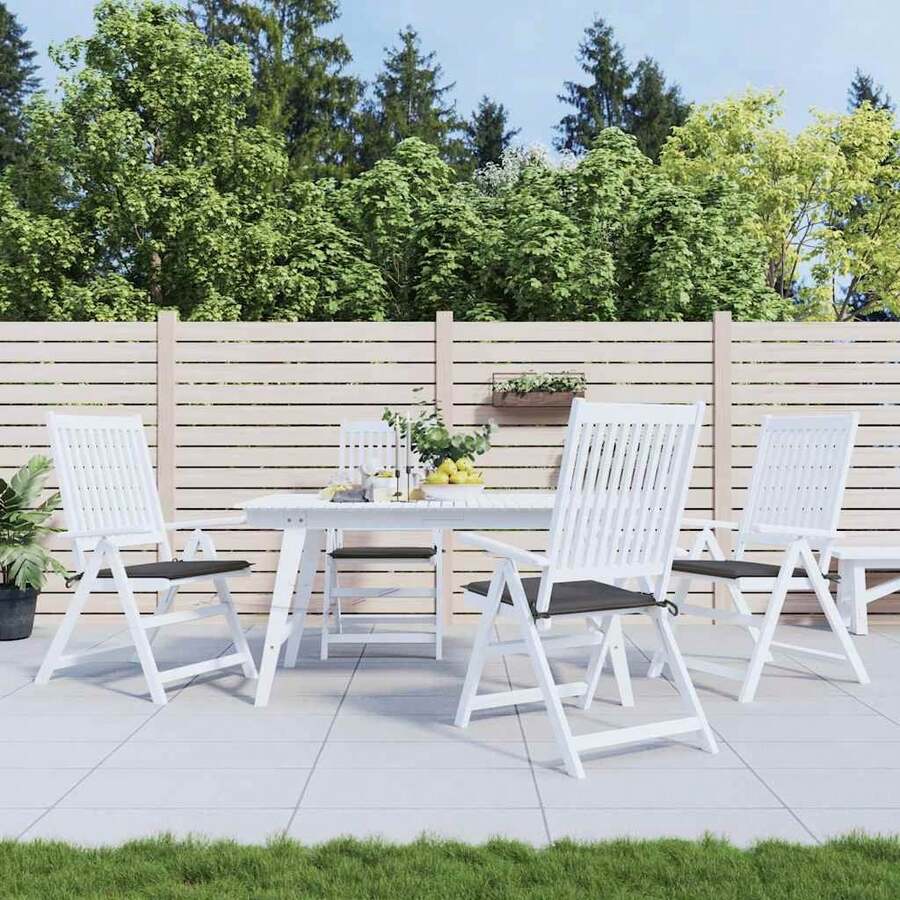 vidaXL 4 Stück Gartenstuhl-Kissen In Anthrazit, 40x40x3 Cm, Aus Oxford-Gewebe - Grey - View 1