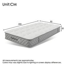 Upholstered Bed 90 X 200, Bed Frame With Mesh And Headboard, Padded Double Bed, Dark Green Velvet Textile Cover, Modern And Timeless Design, Youth Bed (With Mattress) - Green + Velvet + 90cm*200cm - View 6
