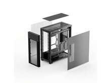Rosewill FBM-X7 Black ATX Mid Tower Case - Hinged Tempered Glass Side Panel, High Airflow, 4 X PWM ARGB Fans, Pre-Installed 650W 80+ Gold Power Supply - Black - View 9
