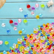 2000 件/袋小尺寸花瓶填充水晶装饰（假水晶石）用于鱼缸造景，彩色亚克力假钻石填充物用于珠宝盒，情人节装饰