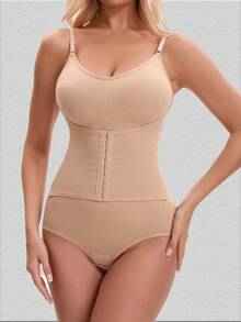 Women's Shapewear Bodysuit, Postpartum Tummy Control, Slimming And Shaping - Apricot - View 4