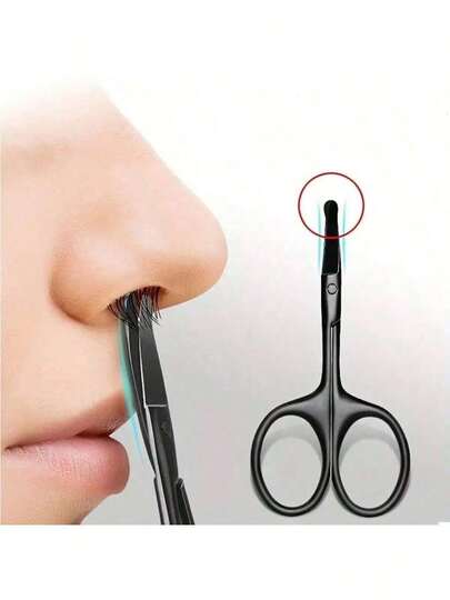 Forbici per sopracciglia, Trimmer per peli del naso - Rimuovi facilmente i peli del naso senza ferire la pelle, comodo da usare, adatto come regalo di Natale o per le vacanze
