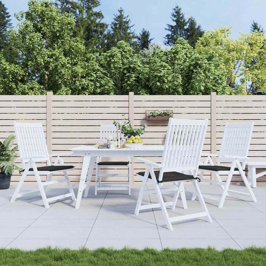 vidaXL Gartenstuhl-Kissen 4 Stk. Schwarz 50x50x3 Cm Oxford-Gewebe - Black - View 1