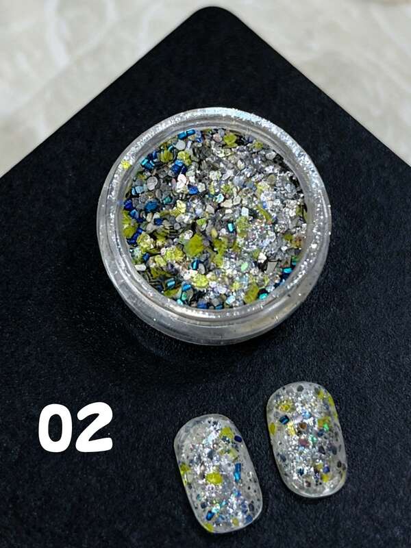Nail Glitter Glitter, Christmas Style Mixed Colors, Sparkling Nail Decorations