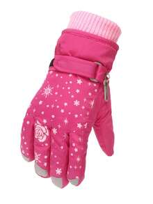 1 双 5-8 岁儿童冬季滑雪手套，防水滑雪手套，男女童通用，保暖内衬，适合寒冷天气 - 1Pair - 查看 3