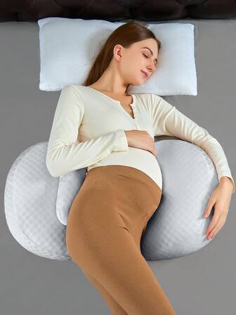 Pregnancy Pillow, Lumbar Protection Side Sleeping Pillow, Belly Support Side Sleeping Pillow, Pregnant Mother Side Sleeping Lumbar Pad Belly Support Shell Pillow, Nursing Pillow, Detachable And Washable U-Shaped Pillow, U-Shaped Nursing Pillow, Lumbar Support Pillow, Belly Support And Lumbar Protection For Side Sleeping During Pregnancy