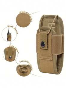 对讲机包、战术对讲机套、便携式腰包、对讲机腰包，配有可调节肩带、按扣和MOLLE附件系统，适用于户外活动、徒步旅行、露营、安保等，也是复活节、独立日、感恩节和圣诞节的理想礼物。 - 彩色 - 查看 5