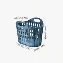 1 Piece Modern Foldable Laundry Basket - Portable, Wall-Mounted, Removable, Multifunctional And Space-Saving Clothes Organizer, Two Sizes Available, Durable PP Square Laundry Basket, Storage For Home And Bathroom, Foldable Laundry Basket. Back To School - Multicolor - View 13