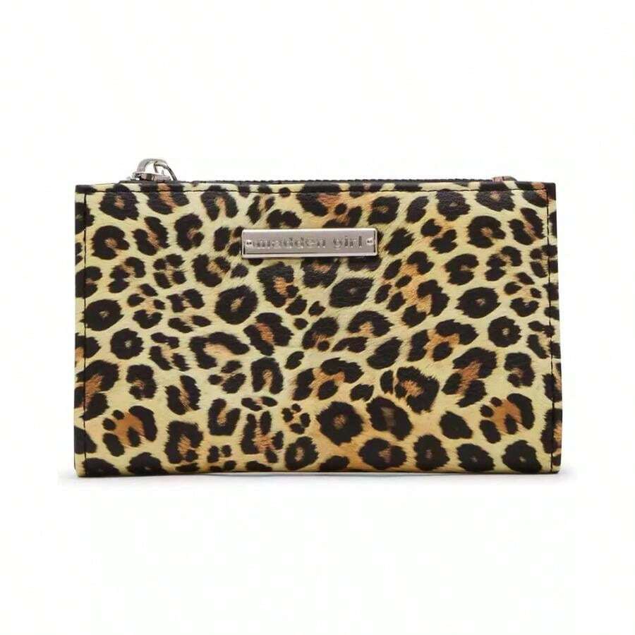 Steve Madden Morr Snap Wallet | | Long Wallets - LEOPARD - View 1