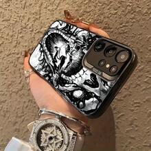 Personajes luchando contra un monstruo esqueleto gigante, funda de teléfono  dedicada, resistente a la suciedad, elegante, moderna, colorida, plateada IMD, adecuada para  Galaxy S25ULTRA, S24PLUS, S23FE, S21PRO, S22, S20+, A03S, A05S, A14, A31, A53, A34, A10, A04E, M04, A33, A35, A55, A72, A71, A70, A22, A16, A06, A20S, A54. - Mezcla de colores - Ver 4