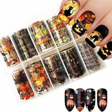 Snowflakes Nail Art Foils Transfer Stickers 10 Rolls Laser Holographic Nail Stickers Winter Xmas Snowman Designs Nail Foils Sky Starry Paper Transfer Adhesive Decals Women Nail Art - Style5 - 查看 2