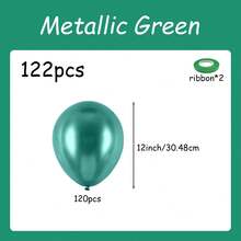 5/10/12 Inch Green Party Balloons, 30-150pcs, Blue-Green Metallic Helium Shiny Thick Latex Balloons, Perfect Decoration For Birthday, Wedding, Baby Shower, Graduation, Gender Reveal, Baptism, Christmas, New Year, Jungle Dinosaur Theme Party - Metallic Green - View 14